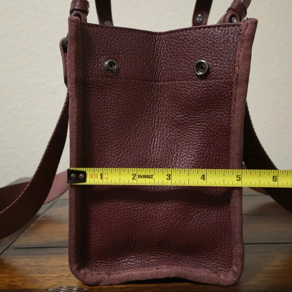 Botkier Bedford Bite Size Structured Leather Handbag Burgundy - Picture 12 of 16